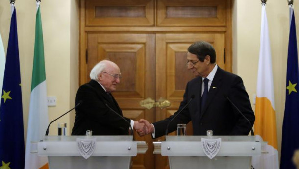 President of Ireland expresses concern over Turkish activities in Cyprus' EEZ