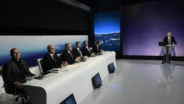 Party leaders weigh in on the economy in debate held at ERT