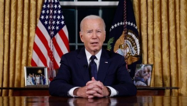 Biden casts Russia, Hamas as parallel threats to democracy