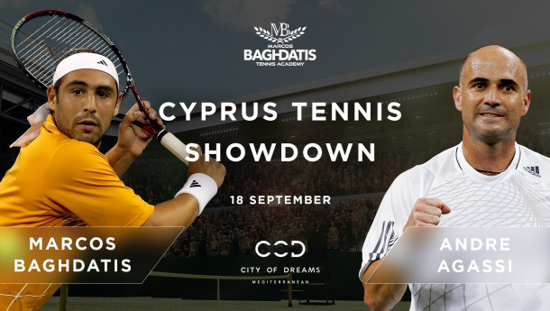 City of Dreams Mediterranean presents exclusive tennis showdown: Andre Agassi vs Marcos Baghdatis