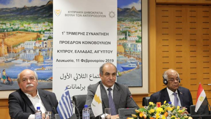 Cyprus, Egypt, Greece Parliamentary Speakers stress significance of turning energy into a peace catalyst