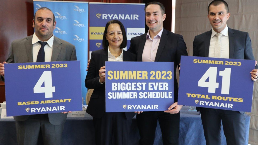 Ryanair announced 5 new routes from Paphos airport