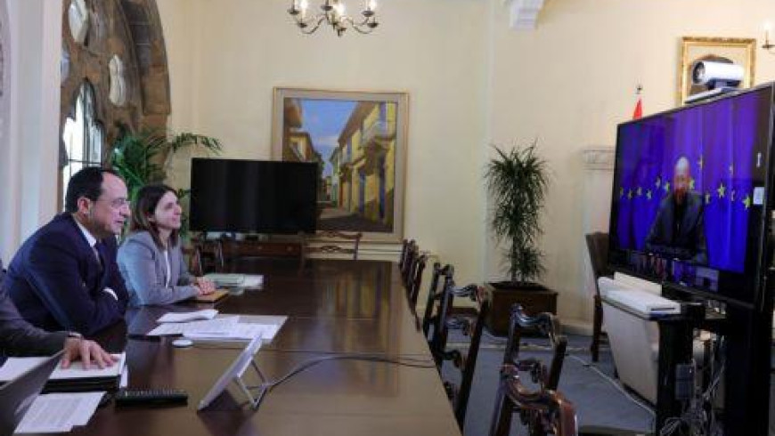 President Christodoulides takes part in teleconference held by Michel