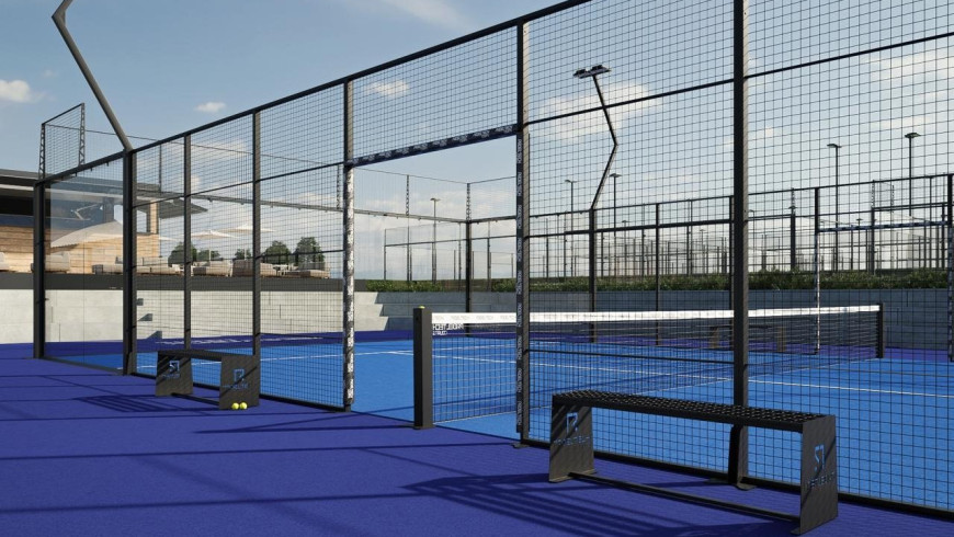 It's game on at the open for the public padel court of Ayia Napa Marina